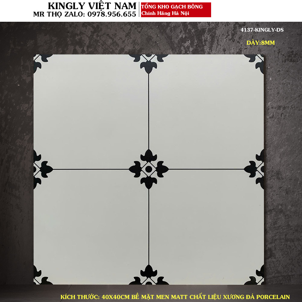 Gạch Bông cổ điển 40x40 Trung Quốc 4137